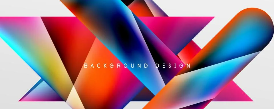 Triangle fluid color gradient abstract background. Vector Illustration For Illustrazione stock