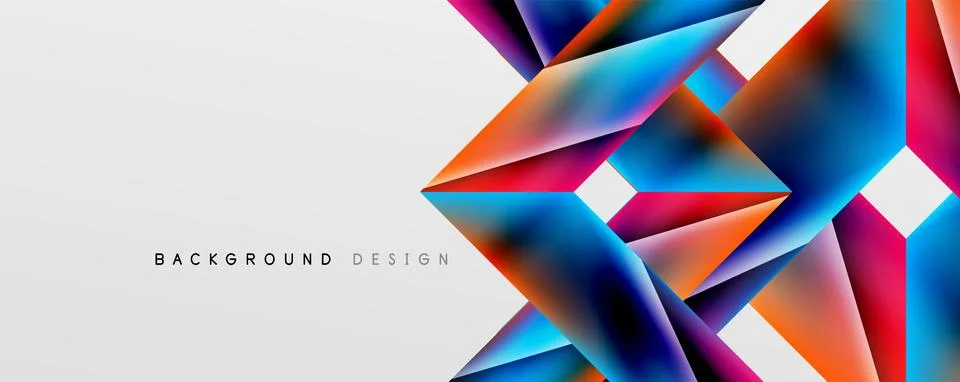 Triangle fluid color gradient abstract background. Vector Illustration For Stock Illustration