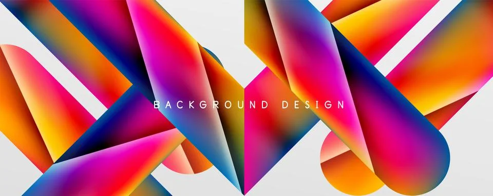 Triangle fluid color gradient abstract background. Vector Illustration For 스톡 일러스트