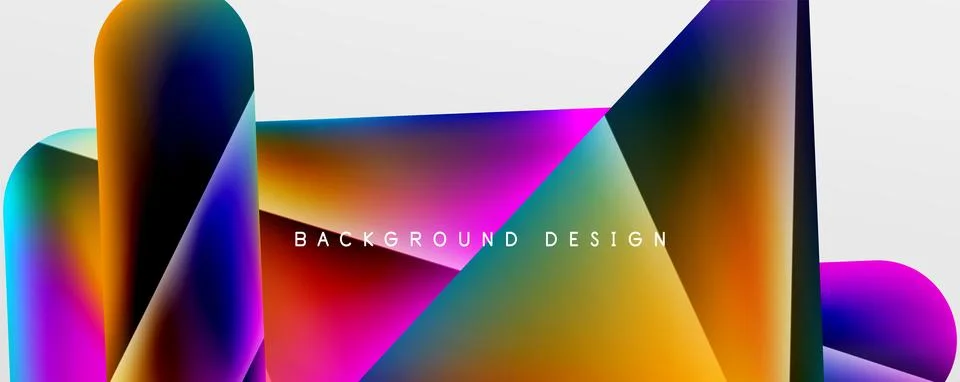 Triangle fluid color gradient abstract background. Vector Illustration For Illustrazione stock