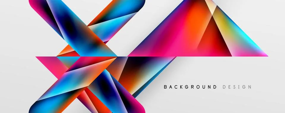 Triangle fluid color gradient abstract background. Vector Illustration For Illustrazione stock