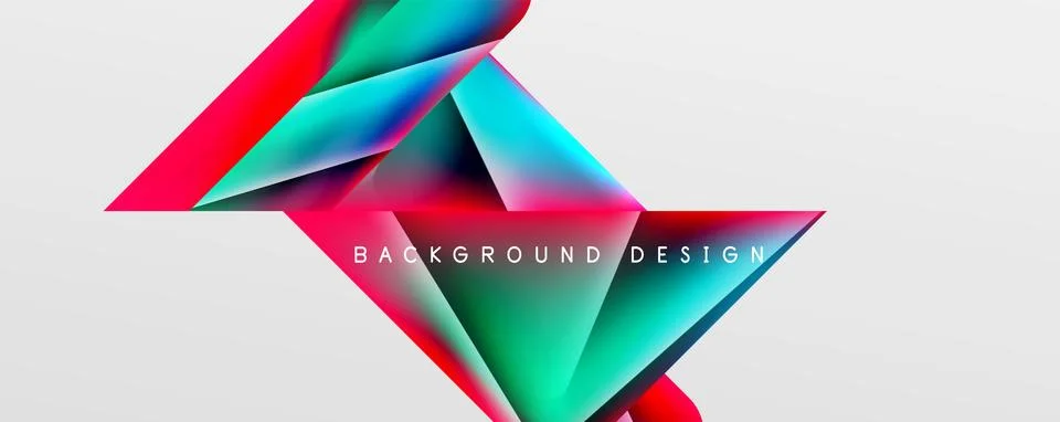 Triangle fluid color gradient abstract background. Vector Illustration For イラスト素材