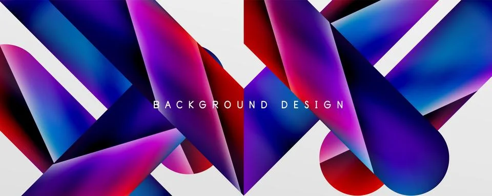 Triangle fluid color gradient abstract background. Vector Illustration For Illustrazione stock