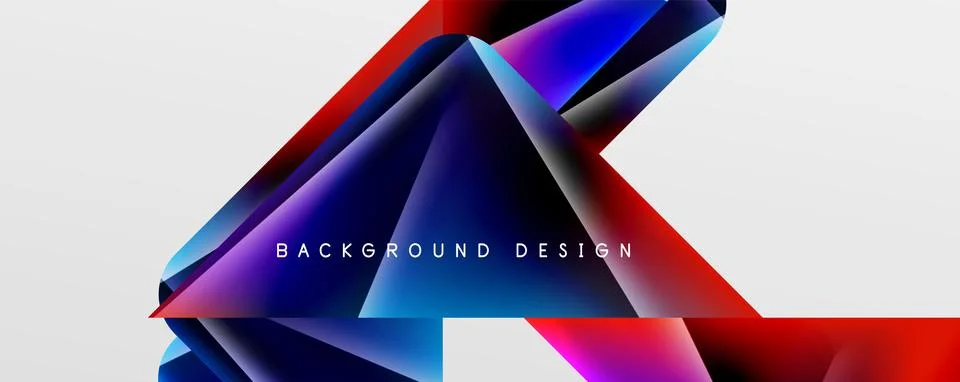 Triangle fluid color gradient abstract background. Vector Illustration For Illustrazione stock