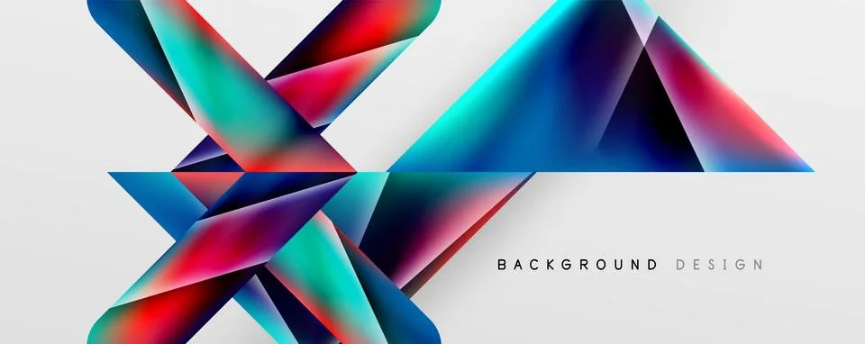 Triangle fluid color gradient abstract background. Vector Illustration For Illustrazione stock