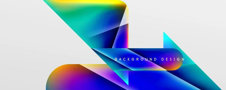 Triangle fluid color gradient abstract background. Vector Illustration For 스톡 일러스트
