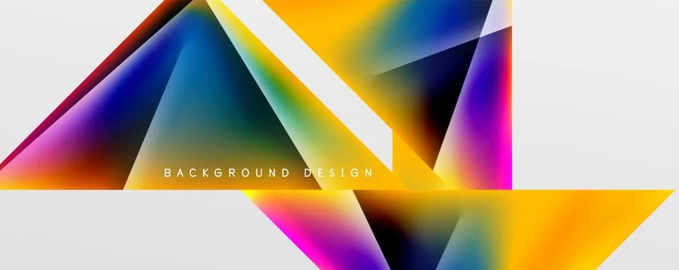 Triangle fluid color gradient abstract background. Vector Illustration For Illustrazione stock