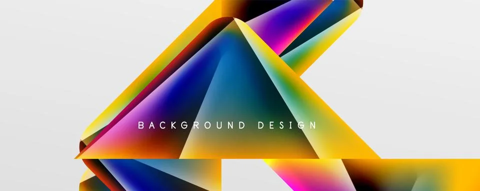 Triangle fluid color gradient abstract background. Vector Illustration For Illustrazione stock