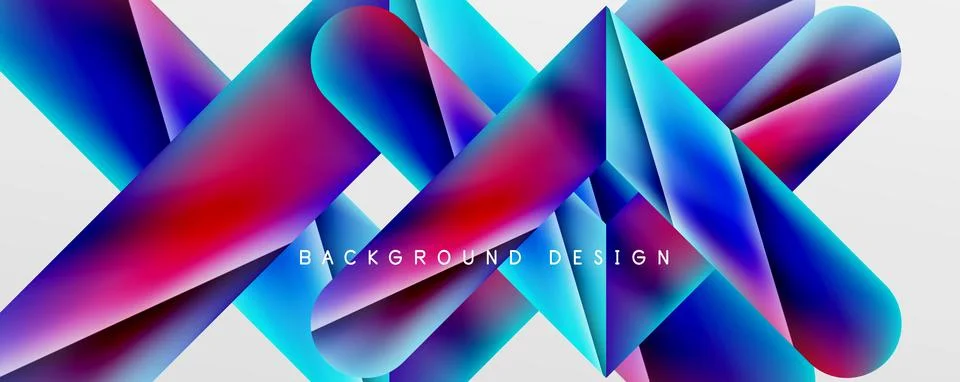 Triangle fluid color gradient abstract background. Vector Illustration For 스톡 일러스트
