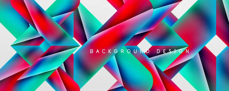 Triangle fluid color gradient abstract background. Vector Illustration For 스톡 일러스트