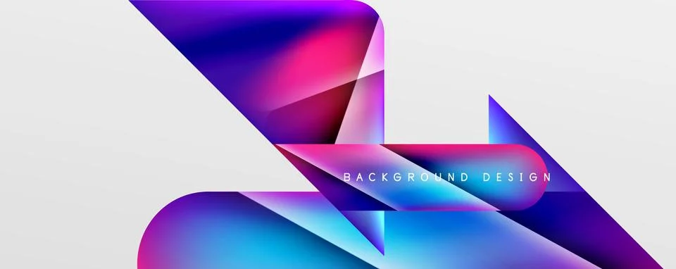 Triangle fluid color gradient abstract background. Vector Illustration For Illustrazione stock