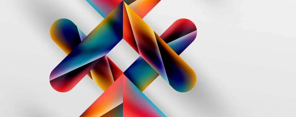 Triangle fluid color gradient abstract background. Vector Illustration For イラスト素材