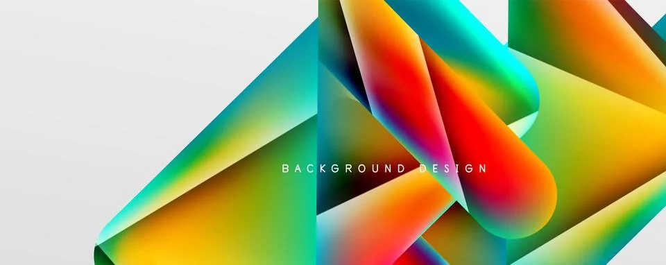 Triangle fluid color gradient abstract background. Vector Illustration For 스톡 일러스트
