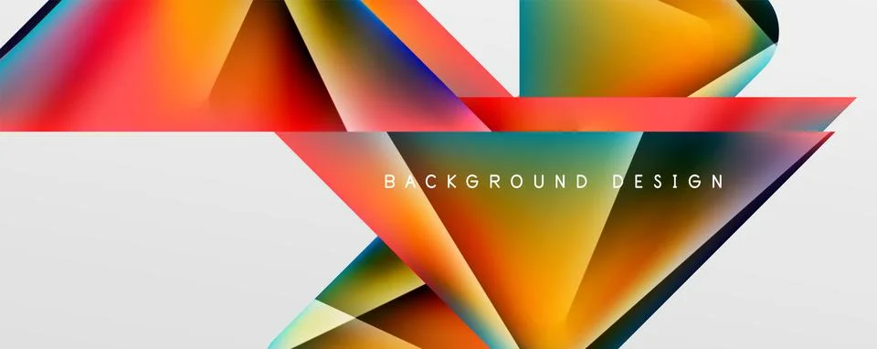 Triangle fluid color gradient abstract background. Vector Illustration For イラスト素材
