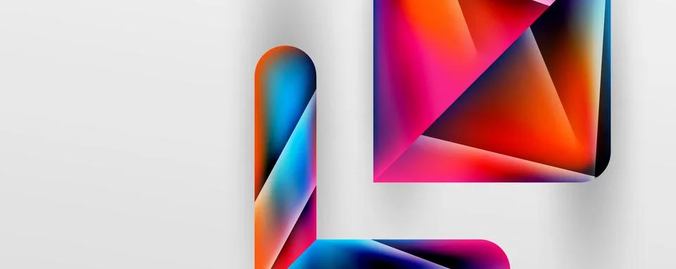 Triangle fluid color gradient abstract background. Vector Illustration For Illustrazione stock