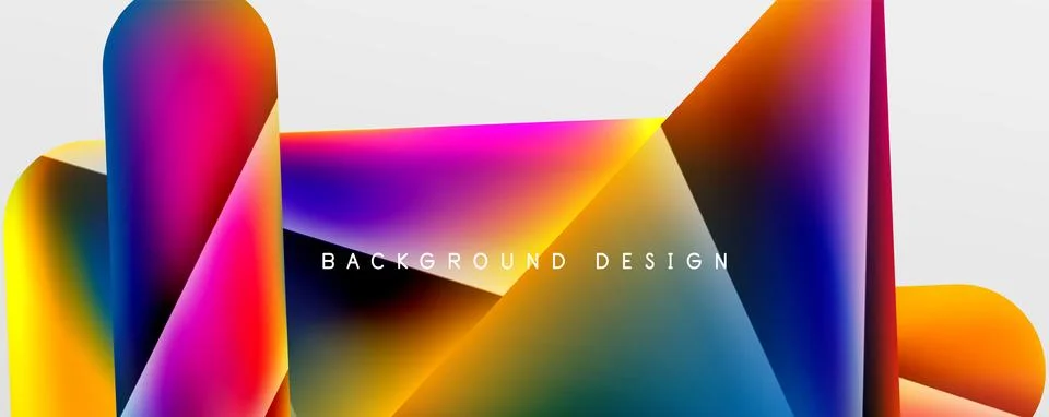 Triangle fluid color gradient abstract background. Vector Illustration For Stock Illustration