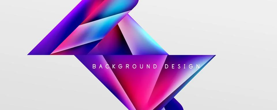 Triangle fluid color gradient abstract background. Vector Illustration For Stock Illustration