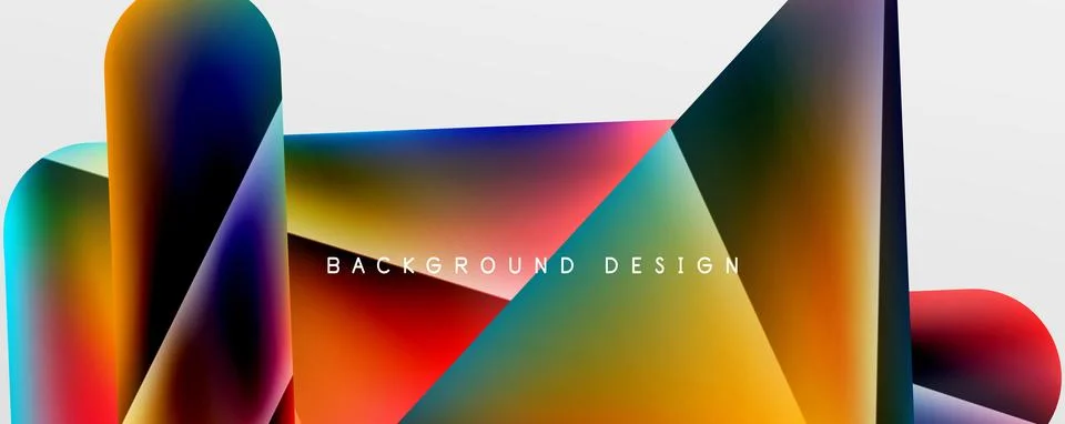 Triangle fluid color gradient abstract background. Vector Illustration For Illustrazione stock