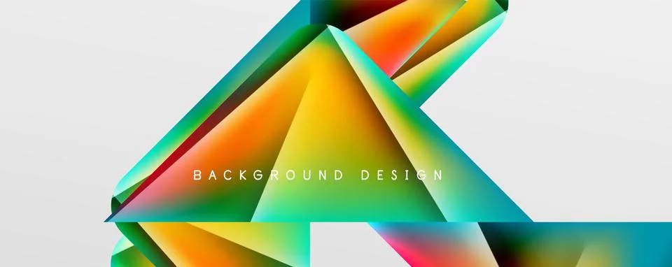 Triangle fluid color gradient abstract background. Vector Illustration For Stock Illustration