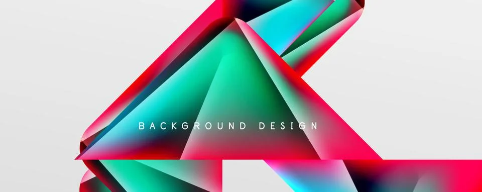 Triangle fluid color gradient abstract background. Vector Illustration For Illustrazione stock