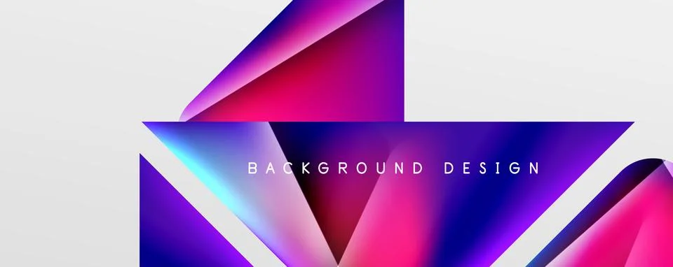 Triangle fluid color gradient abstract background. Vector Illustration For 스톡 일러스트
