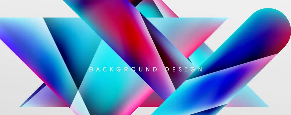 Triangle fluid color gradient abstract background. Vector Illustration For 스톡 일러스트