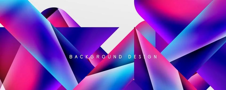 Triangle fluid color gradient abstract background. Vector Illustration For イラスト素材