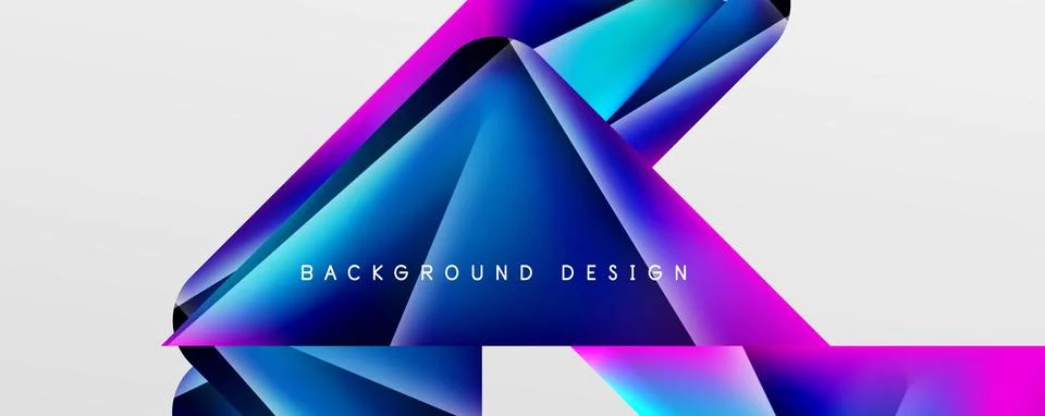 Triangle fluid color gradient abstract background. Vector Illustration For Stock Illustration