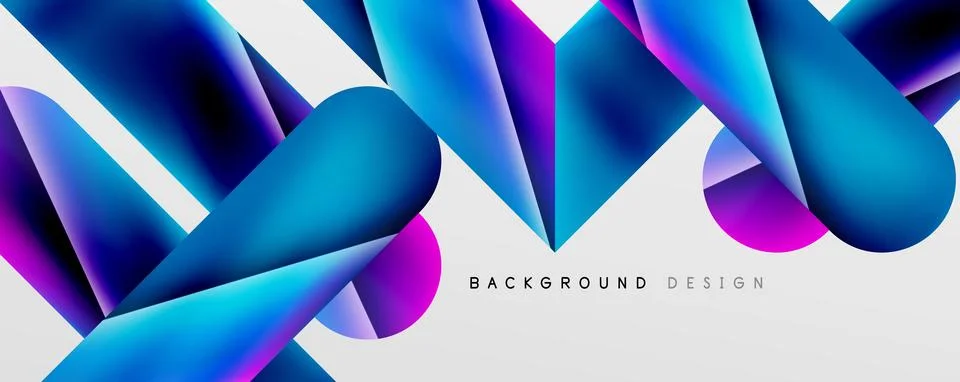 Triangle fluid color gradient abstract background. Vector Illustration For Illustrazione stock
