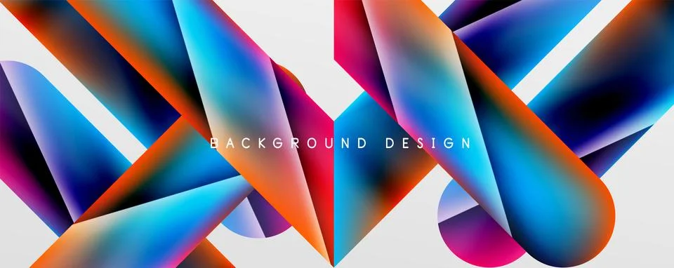 Triangle fluid color gradient abstract background. Vector Illustration For Illustrazione stock