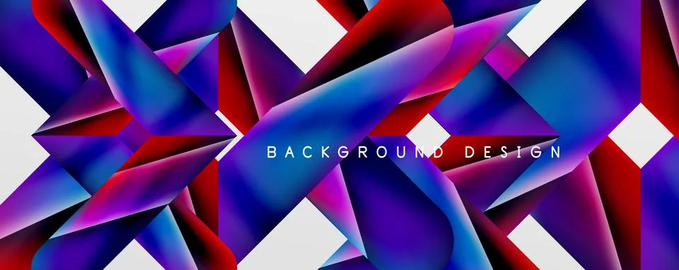 Triangle fluid color gradient abstract background. Vector Illustration For Illustrazione stock