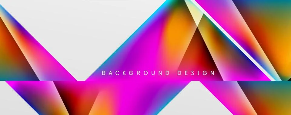 Triangle fluid color gradient abstract background. Vector Illustration For イラスト素材