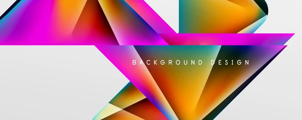Triangle fluid color gradient abstract background. Vector Illustration For Illustrazione stock