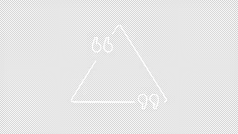 Triangle frame quotation white line animation Stock Footage 313979606