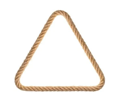 Triangle frame from rope 스톡 사진