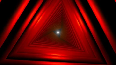 Triangle Future Space Tunnel. A Science Fiction Composition Stock Footage 80009737