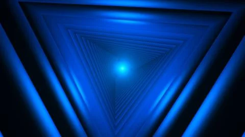 Triangle Future Space Tunnel. A Science Fiction Composition Stock Illustration