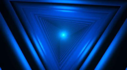 Triangle Future Space Tunnel. A Science Fiction Composition Triangle Futur... Foto stock