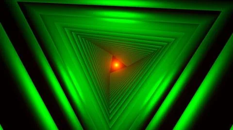 Triangle Future Space Tunnel. A Science Fiction Composition Triangle Futur... Foto stock