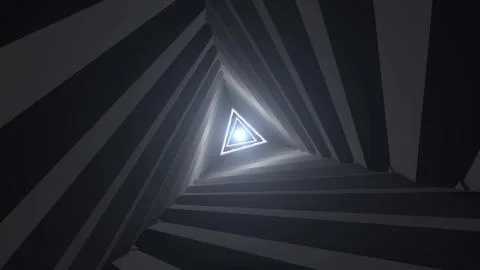 Triangle Future Space Tunnel. Technology Composition Stock Illustration