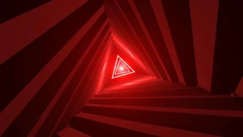 Triangle Future Space Tunnel. Technology Composition Stock Illustration