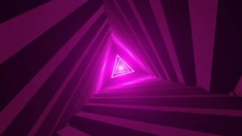 Triangle Future Space Tunnel. Technology Composition Stock Illustration