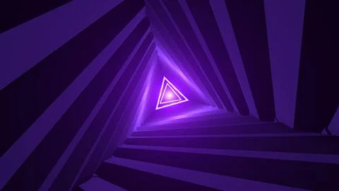 Triangle Future Space Tunnel. Technology Composition Stock Illustration