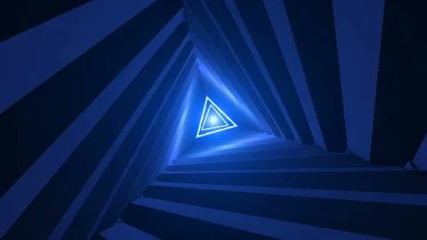 Triangle Future Space Tunnel. Technology Composition Stock Illustration
