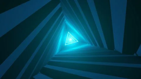 Triangle Future Space Tunnel. Technology Composition Stock Illustration