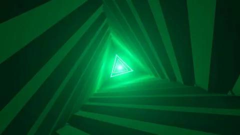 Triangle Future Space Tunnel. Technology Composition Stock Illustration