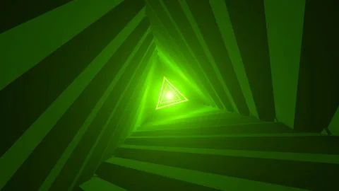 Triangle Future Space Tunnel. Technology Composition Stock Illustration