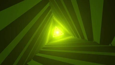 Triangle Future Space Tunnel. Technology Composition Stock Illustration
