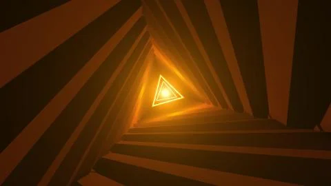 Triangle Future Space Tunnel. Technology Composition Stock Illustration