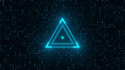 Triangle Of Future Technology Digital Geometric Abstract Video Background Stock Footage 336783211